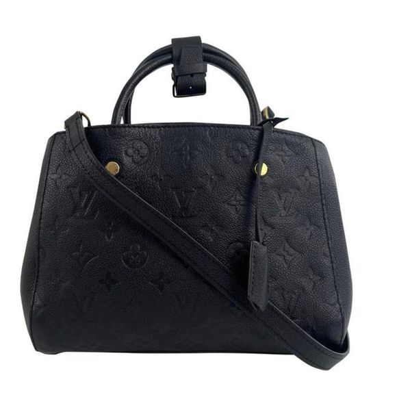 Louis Vuitton Empreinte Montaigne BB in Black Satchel Crossbody Handbag - Picture 1 of 13